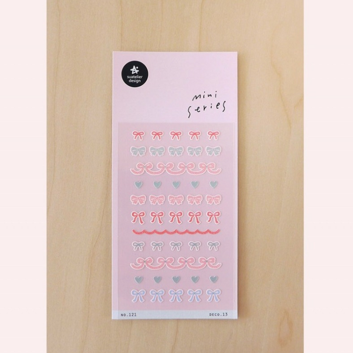 Suatelier Mini Series Sticker in Deco.13 Ribbon — Suatelier decorative sticker — for journaling, planners and scrapbooking, at Cityluxe Singapore