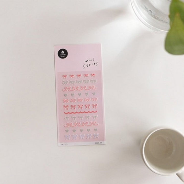 Suatelier Mini Series Sticker in Deco.13 Ribbon — Suatelier decorative sticker — for journaling, planners and scrapbooking, at Cityluxe Singapore