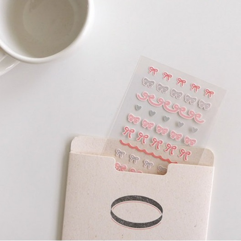 Suatelier Mini Series Sticker in Deco.13 Ribbon — Suatelier decorative sticker — for journaling, planners and scrapbooking, at Cityluxe Singapore