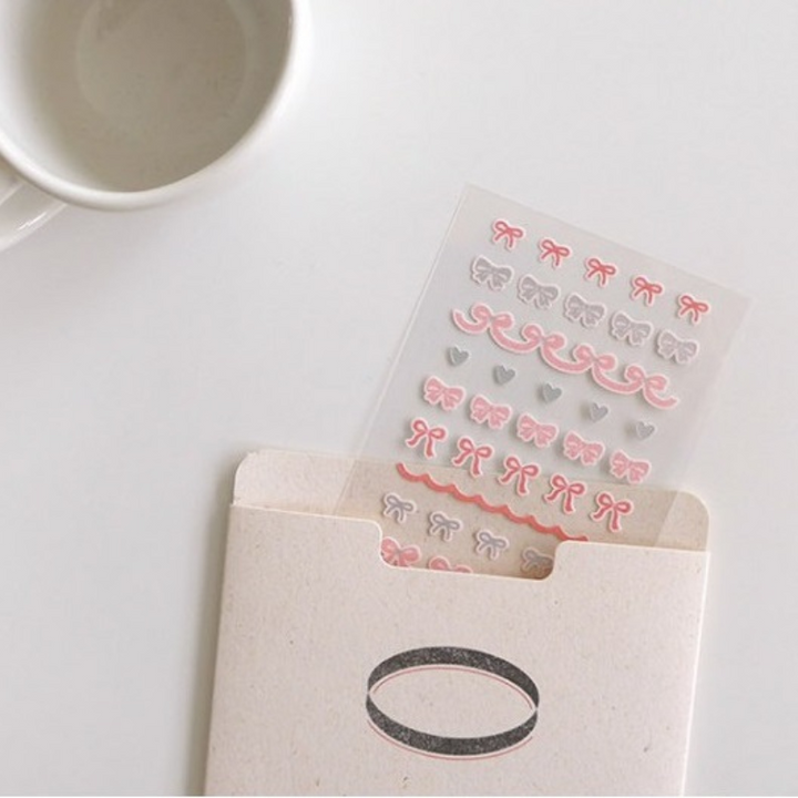 Suatelier Mini Series Sticker in Deco.13 Ribbon — Suatelier decorative sticker — for journaling, planners and scrapbooking, at Cityluxe Singapore