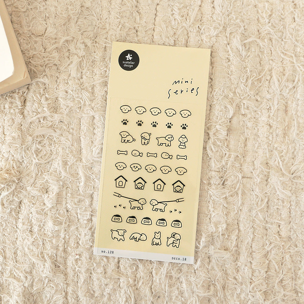 Suatelier Mini Series Sticker - Deco.18 (Dogs.02) — with packaging