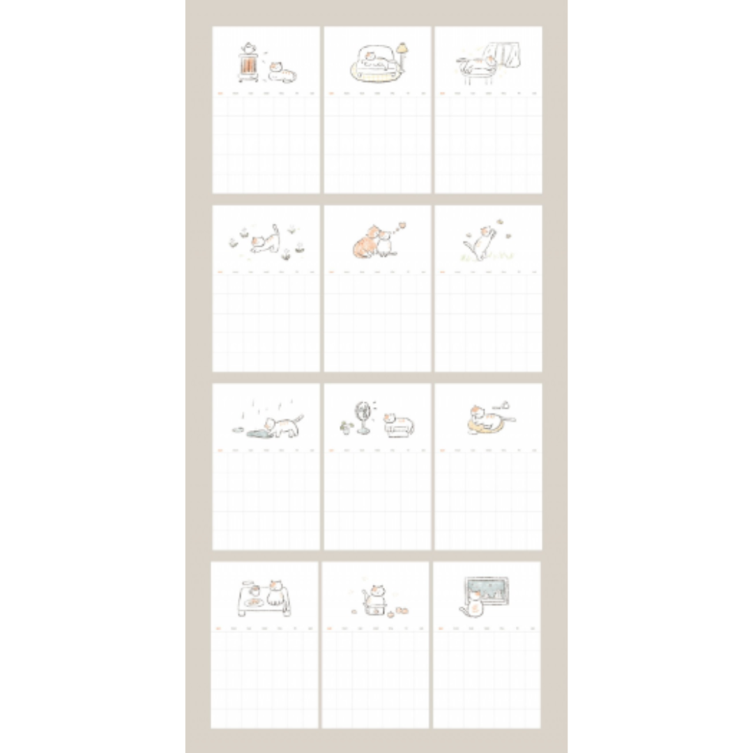 Suatelier Monthly Plan Sticker - Monthly Plan.04 — angle view