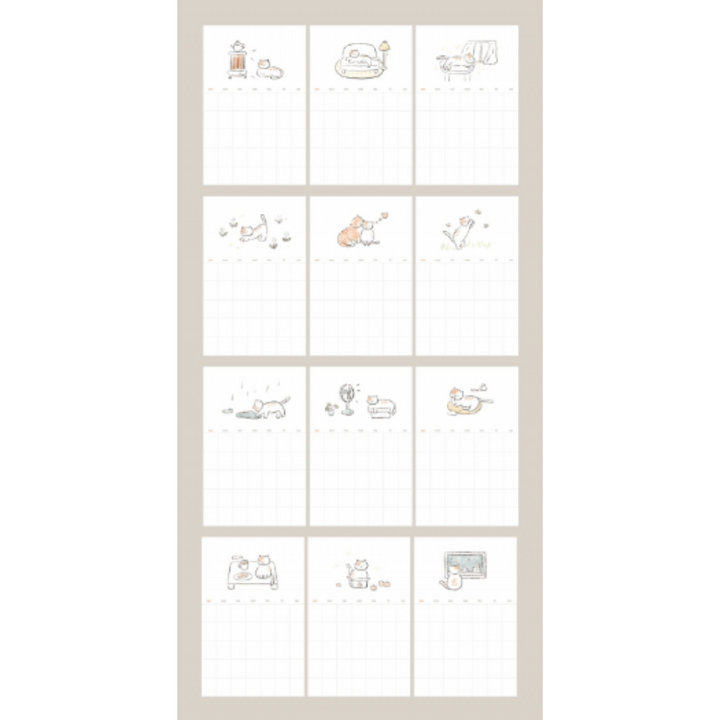 Suatelier Monthly Plan Sticker - Monthly Plan.04 — angle view