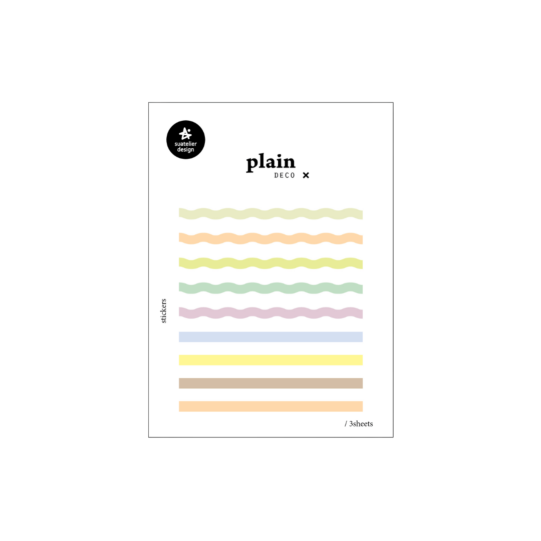 Suatelier Plain Deco Sticker in Plain.78 — Suatelier decorative sticker — for journaling, planners and scrapbooking, at Cityluxe Singapore