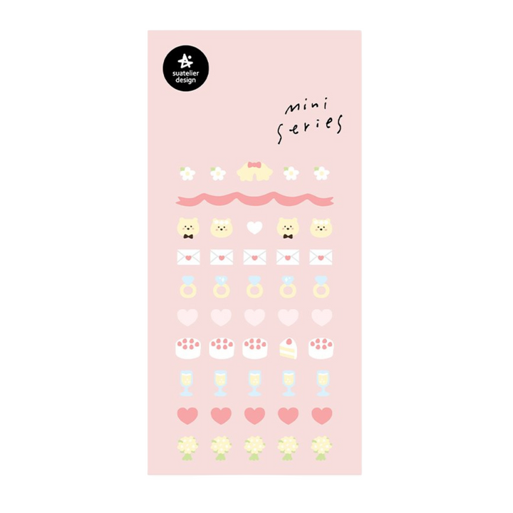 Suatelier Sticker Mini Series in Deco.12 Wedding — Suatelier decorative sticker — for journaling, planners and scrapbooking, at Cityluxe Singapore