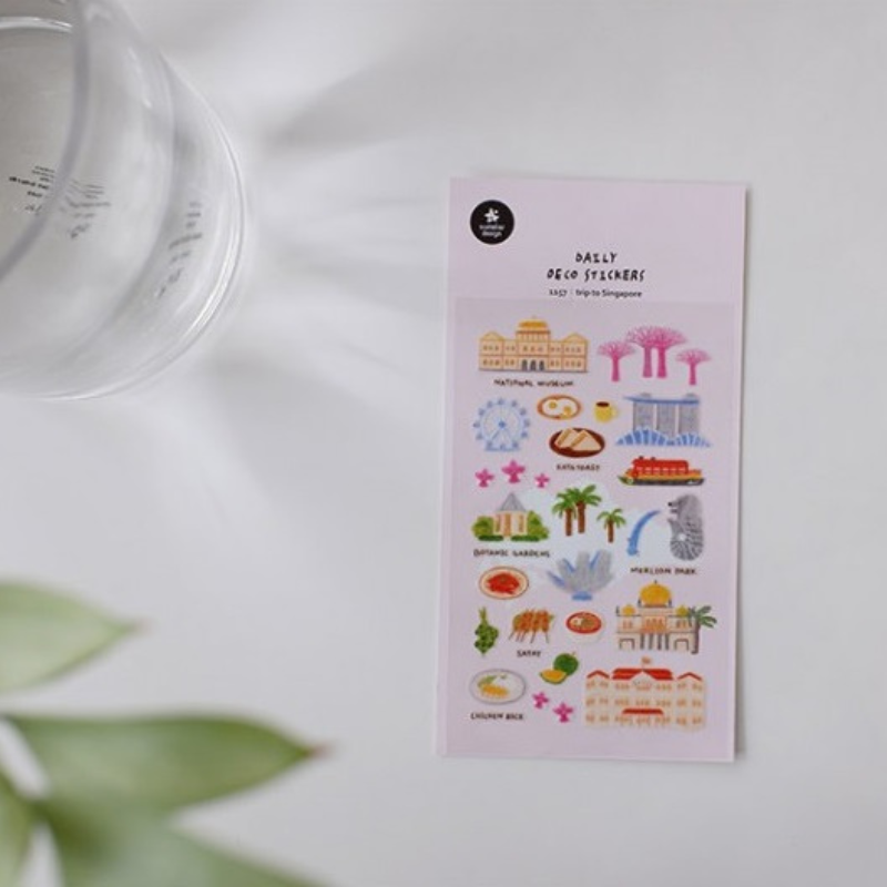 Suatelier Daily Deco Sticker - Trip to Singapore