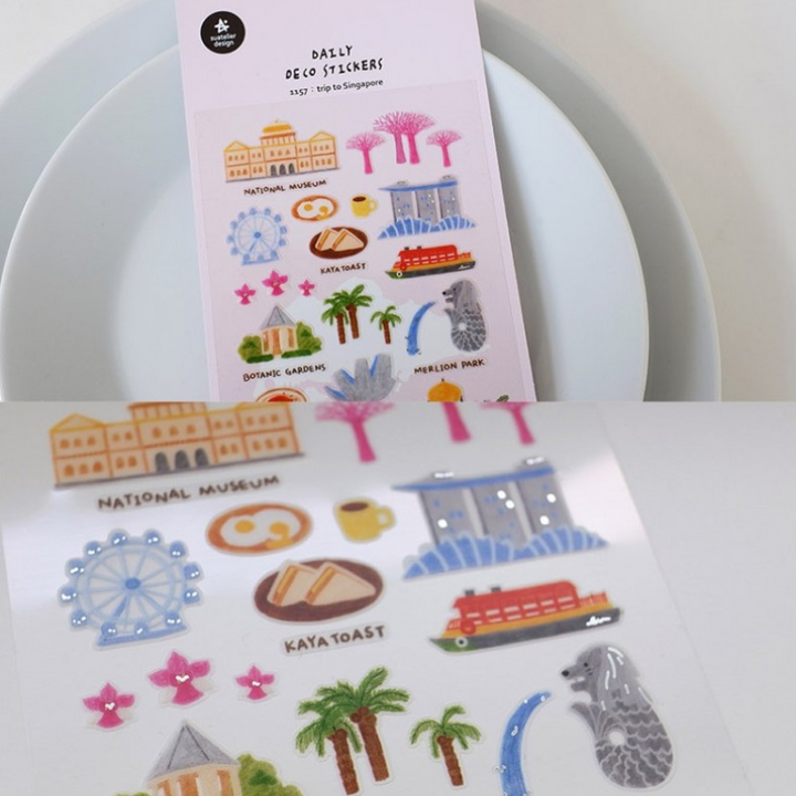 Suatelier Daily Deco Sticker - Trip to Singapore