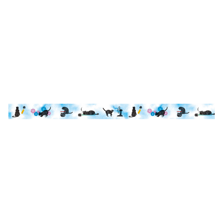 MT EX Washi Tape in Summer Cat — MT Tape washi tape — decorative Japanese paper tape for journaling and craft, at Cityluxe Singapore