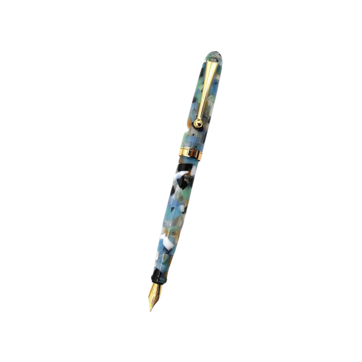 Onishi Hand Made Fountain Pen-Standard Schmidt Steel - Summer Creek — capped