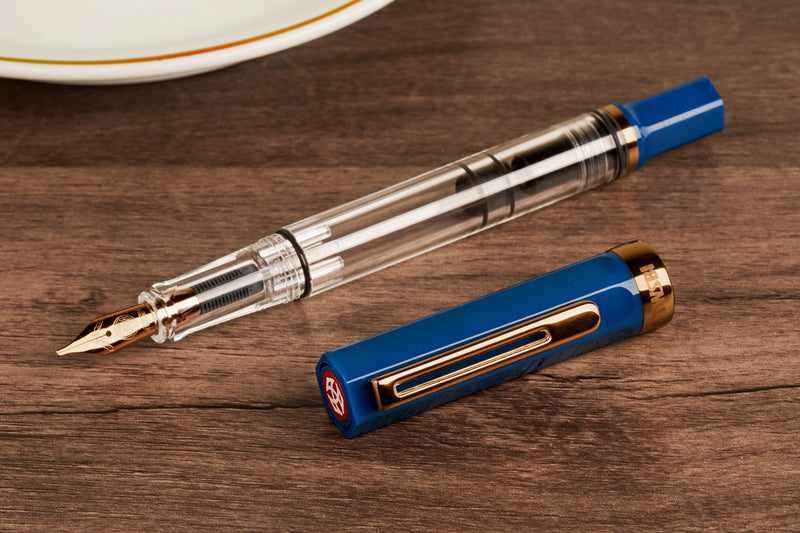 TWSBI ECO Fountain Pen in Indigo Blue with Bronze Trim — TWSBI fountain pen — precision nib writing instrument, at Cityluxe Singapore stationery store