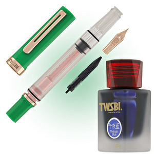 TWSBI ECO-T Fountain Pen Royal Jade with Midnight Blue Ink (Gift Set)