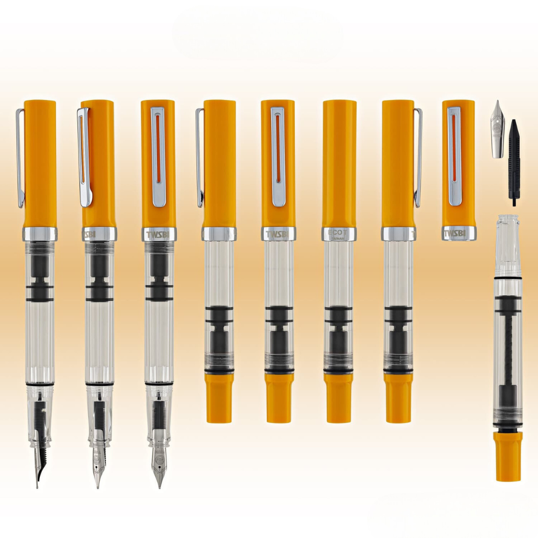 TWSBI ECO-T Fountain Pen Saffron Special Edition — TWSBI fountain pen — precision nib writing instrument, at Cityluxe Singapore stationery store