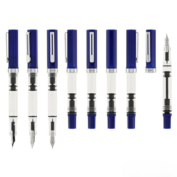 TWSBI ECO Fountain Pen in Dark Sapphire — TWSBI fountain pen — precision nib writing instrument, at Cityluxe Singapore stationery store