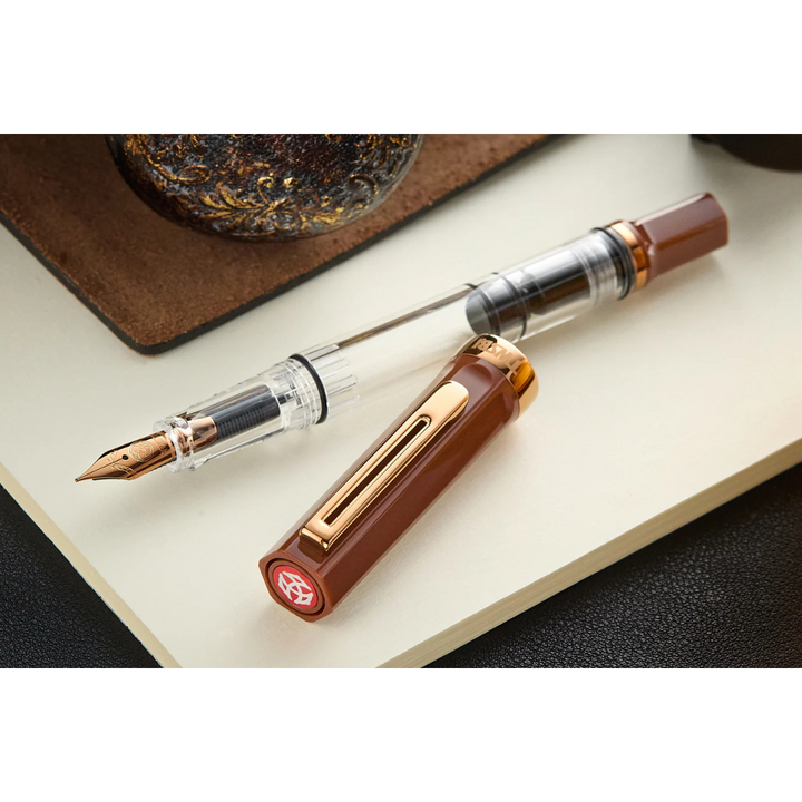 TWSBI ECO Fountain Pen in Espresso with Bronze Trim — TWSBI fountain pen — precision nib writing instrument, at Cityluxe Singapore stationery store