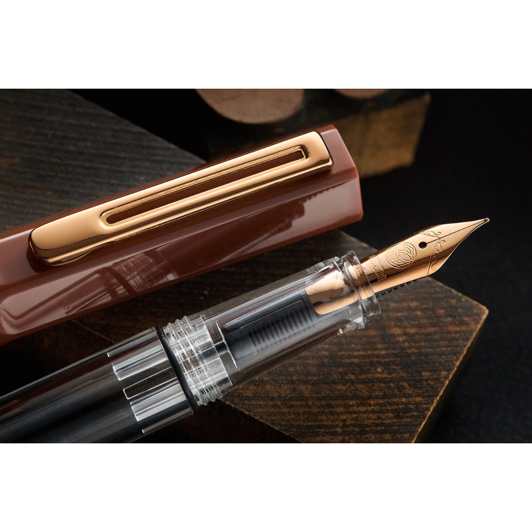 TWSBI ECO Fountain Pen in Espresso with Bronze Trim — TWSBI fountain pen — precision nib writing instrument, at Cityluxe Singapore stationery store