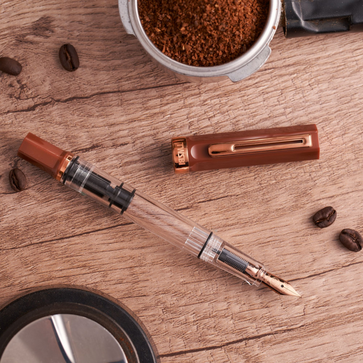 TWSBI ECO Fountain Pen in Espresso with Bronze Trim — TWSBI fountain pen — precision nib writing instrument, at Cityluxe Singapore stationery store