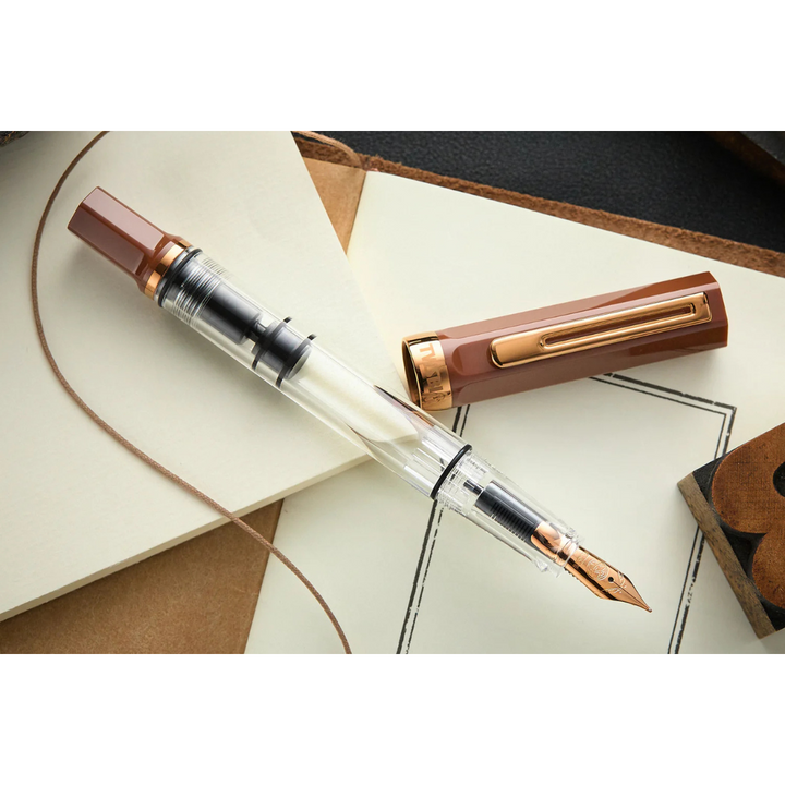 TWSBI ECO Fountain Pen in Espresso with Bronze Trim — TWSBI fountain pen — precision nib writing instrument, at Cityluxe Singapore stationery store