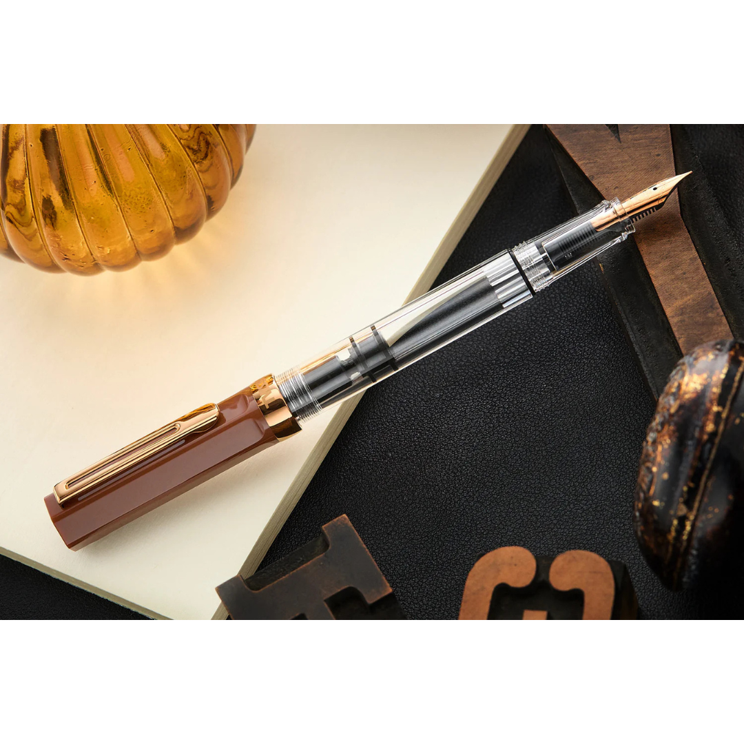 TWSBI ECO Fountain Pen in Espresso with Bronze Trim — TWSBI fountain pen — precision nib writing instrument, at Cityluxe Singapore stationery store