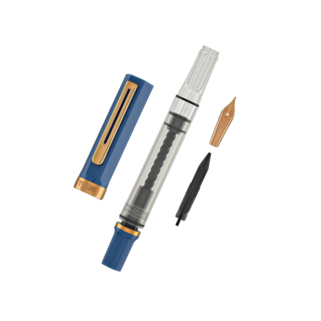 TWSBI ECO Fountain Pen in Indigo Blue with Bronze Trim — TWSBI fountain pen — precision nib writing instrument, at Cityluxe Singapore stationery store