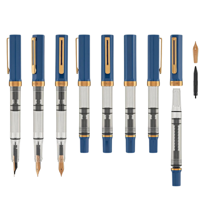 TWSBI ECO Fountain Pen in Indigo Blue with Bronze Trim — TWSBI fountain pen — precision nib writing instrument, at Cityluxe Singapore stationery store