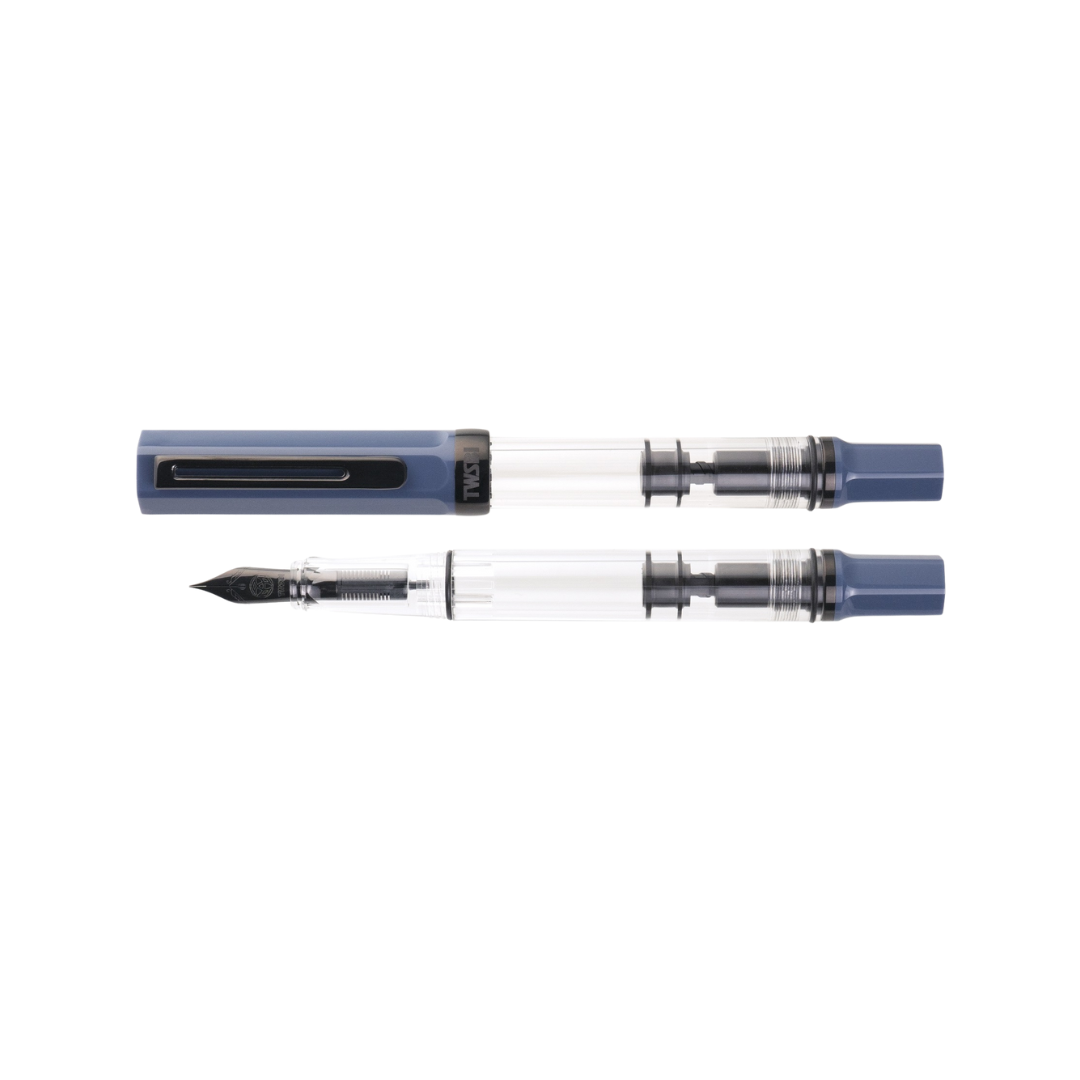 TWSBI ECO Fountain Pen in Slate Blue with Onyx — TWSBI fountain pen — precision nib writing instrument, at Cityluxe Singapore stationery store
