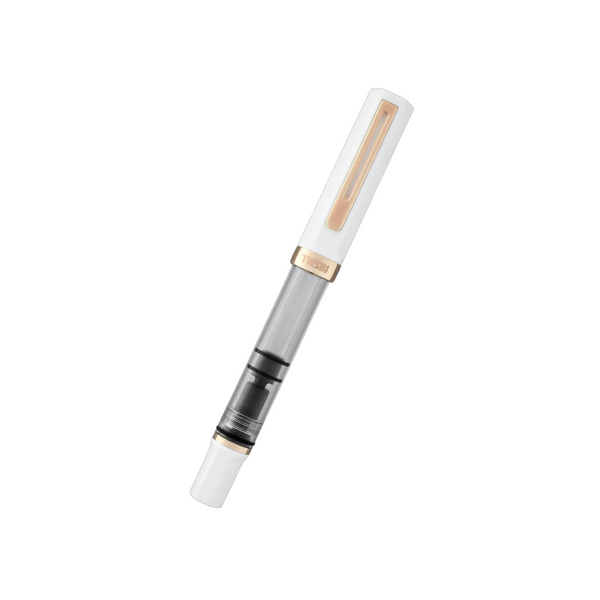 Load image into Gallery viewer, TWSBI ECO Fountain Pen - White with Rose Gold Trim
