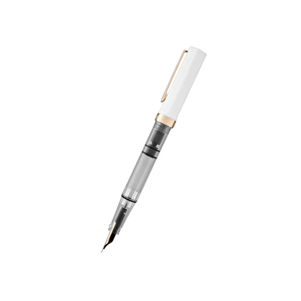 Load image into Gallery viewer, TWSBI ECO Fountain Pen - White with Rose Gold Trim
