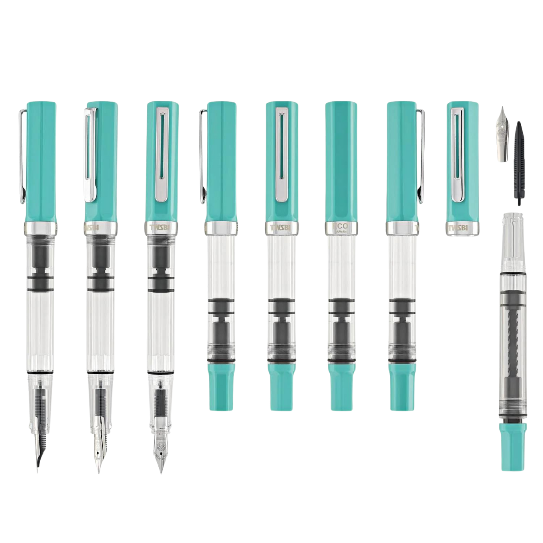TWSBI ECO Fountain Pen Persian Green — TWSBI fountain pen — precision nib writing instrument, at Cityluxe Singapore stationery store