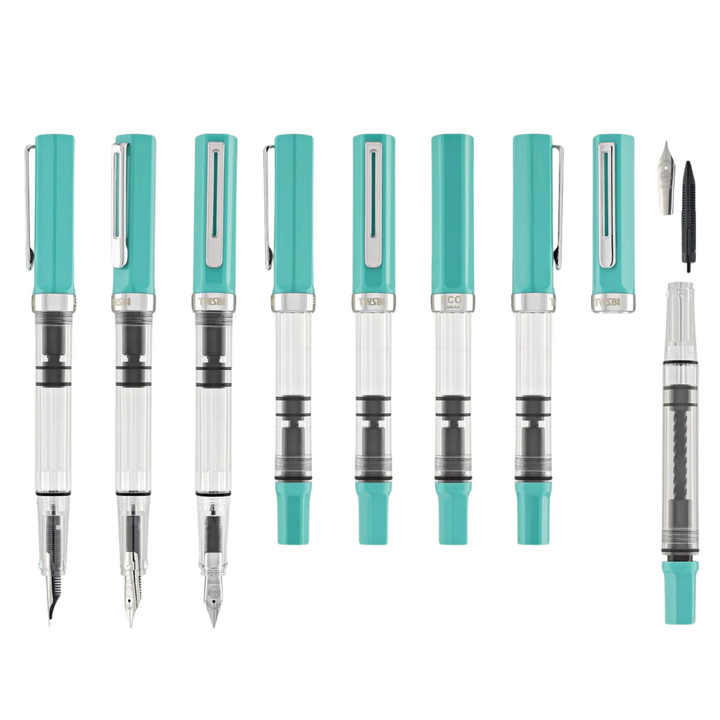 TWSBI ECO Fountain Pen Persian Green — TWSBI fountain pen — precision nib writing instrument, at Cityluxe Singapore stationery store