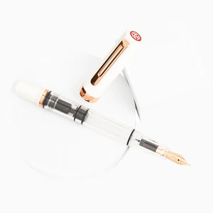 TWSBI ECO Fountain Pen - White with Rose Gold Trim