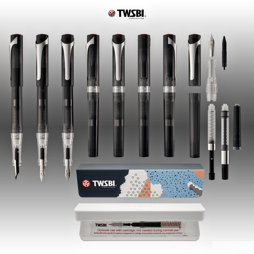TWSBI SWIPE Fountain Pen Smoke — TWSBI fountain pen — precision nib writing instrument, at Cityluxe Singapore stationery store