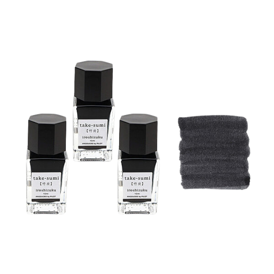 Pilot Iroshizuku 15ml Ink Bottle - Take-sumi (Charcoal Black)