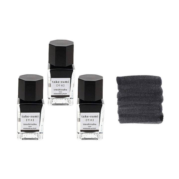 Pilot Iroshizuku 15ml Ink Bottle - Take-sumi (Charcoal Black)
