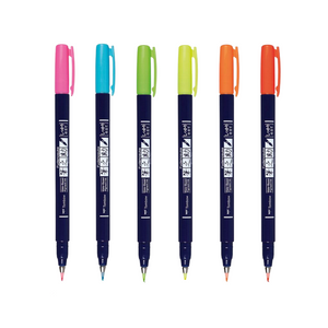 Tombow Fudenosuke Neon Colour Hard Tip Brush Pen
