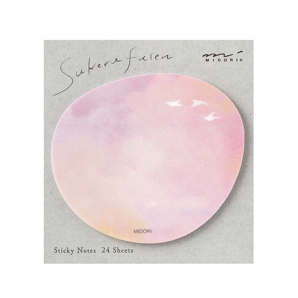 Midori Sticky Notes in Transparency Sunset — Midori sticky note — premium stationery and lifestyle, at Cityluxe Singapore