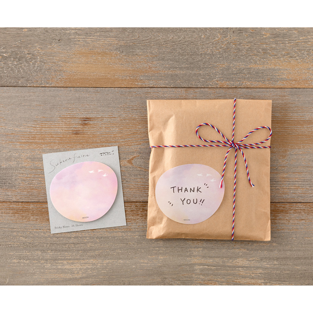 Midori Sticky Notes in Transparency Sunset — Midori sticky note — premium stationery and lifestyle, at Cityluxe Singapore