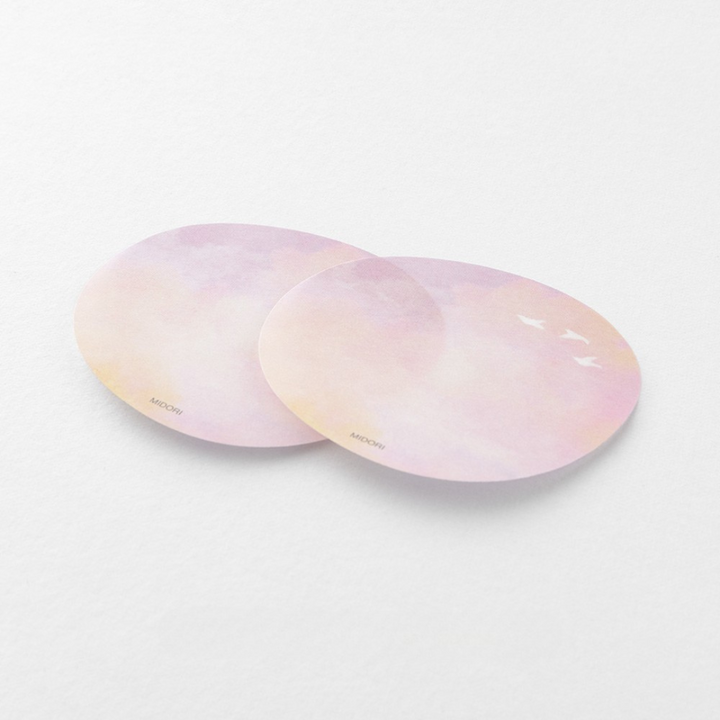 Midori Sticky Notes in Transparency Sunset — Midori sticky note — premium stationery and lifestyle, at Cityluxe Singapore
