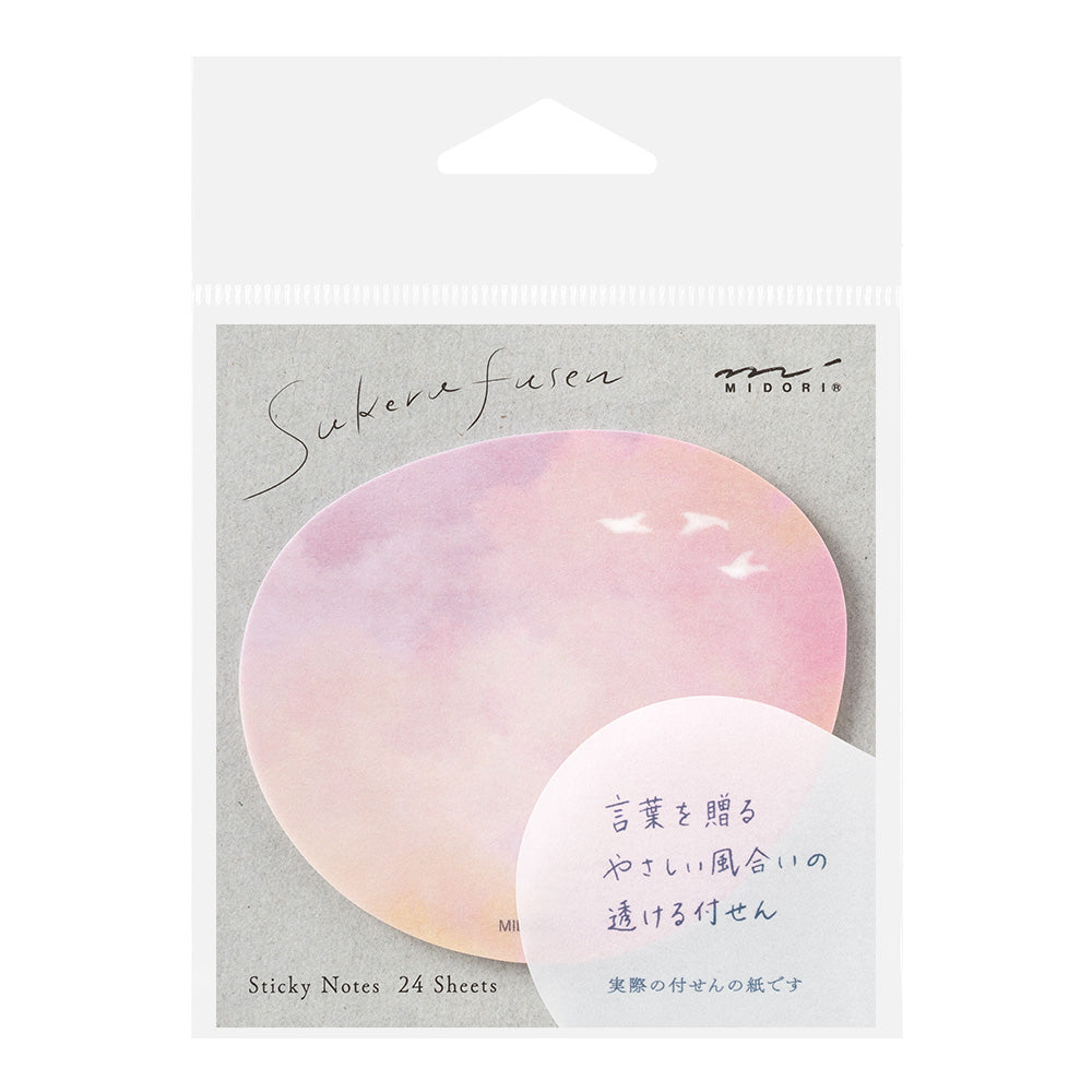 Midori Sticky Notes in Transparency Sunset — Midori sticky note — premium stationery and lifestyle, at Cityluxe Singapore