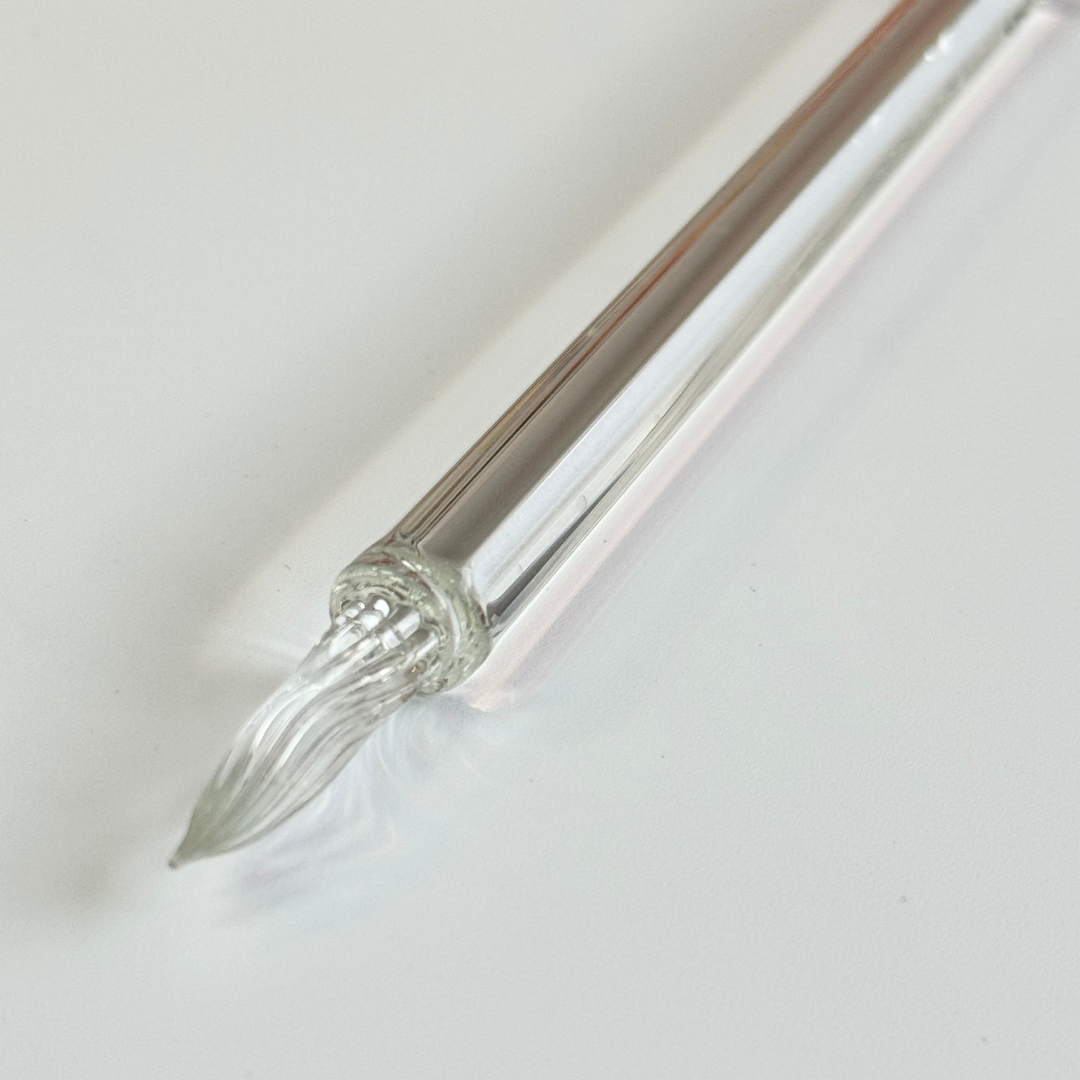 Matsubokkuri Tsubutsubu Glass Fountain Pen in Blue — Matsubokkuri fountain pen — precision nib writing instrument, at Cityluxe Singapore stationery store