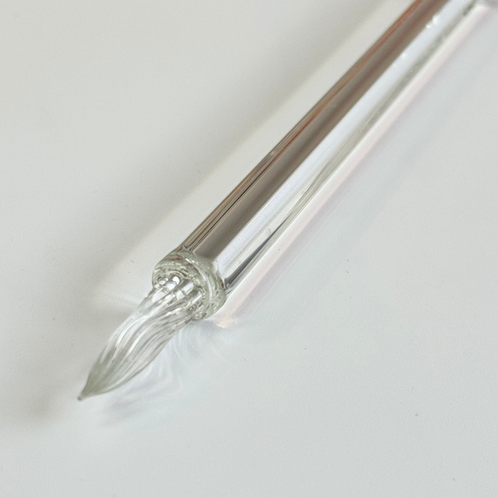 Matsubokkuri Tsubutsubu Glass Fountain Pen in Blue — Matsubokkuri fountain pen — precision nib writing instrument, at Cityluxe Singapore stationery store