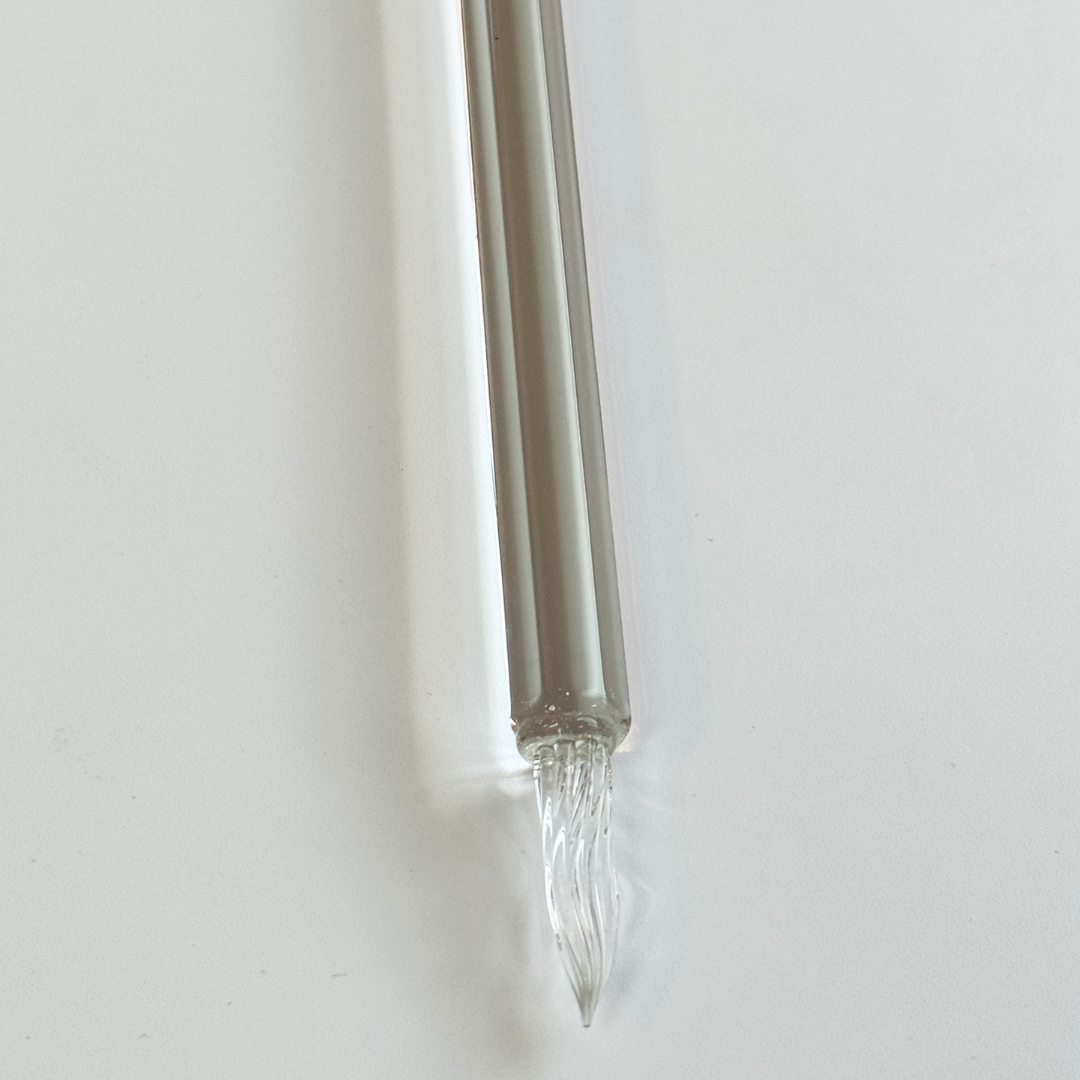 Matsubokkuri Tsubutsubu Glass Fountain Pen in Blue — Matsubokkuri fountain pen — precision nib writing instrument, at Cityluxe Singapore stationery store