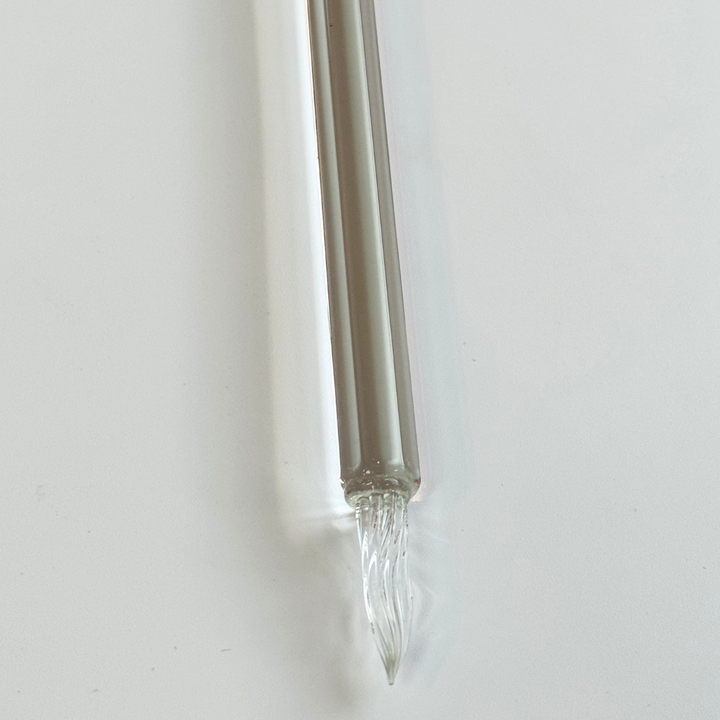 Matsubokkuri Tsubutsubu Glass Fountain Pen in Blue — Matsubokkuri fountain pen — precision nib writing instrument, at Cityluxe Singapore stationery store