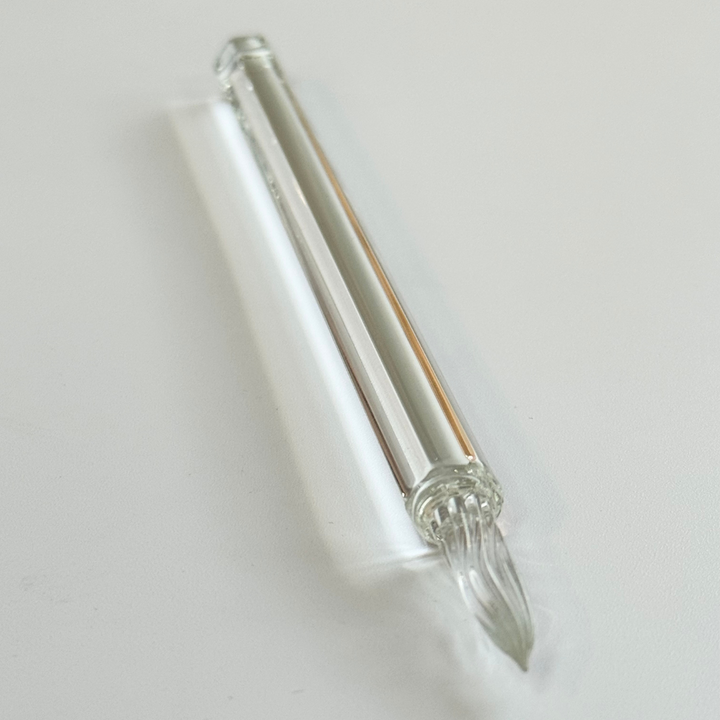 Matsubokkuri Tsubutsubu Glass Fountain Pen in Blue — Matsubokkuri fountain pen — precision nib writing instrument, at Cityluxe Singapore stationery store
