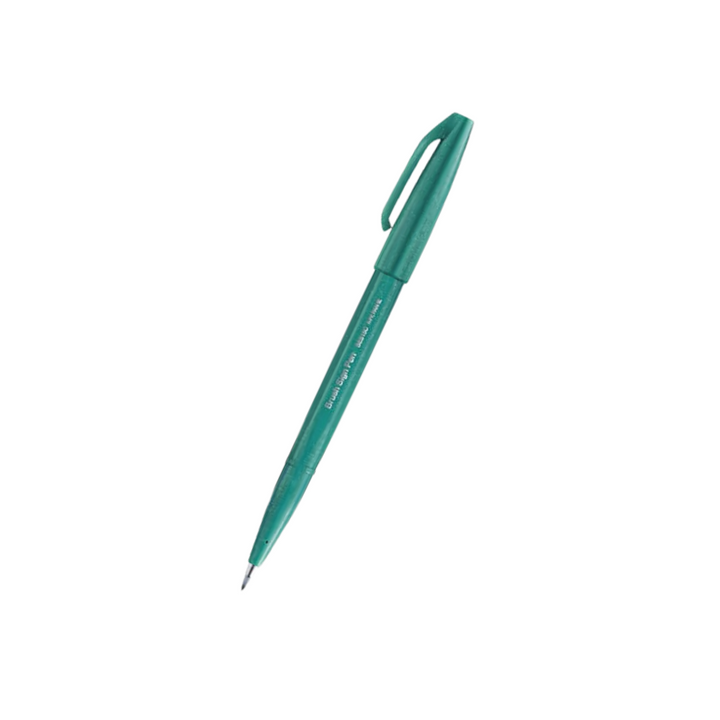 Pentel Touch Brush Sign Pen Turquoise Green — Pentel brush pen — premium stationery and lifestyle, at Cityluxe Singapore