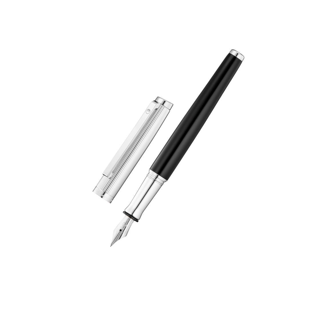 Waldmann Tuscany Fountain Pen - Black Medium Steel Nib