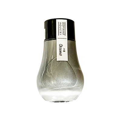 Dominant Industry Mirror 25ml Ink Bottle (for Dip Pen) in Chrome — Dominant Industry fountain pen ink — premium bottled ink for writing, at Cityluxe Singapore
