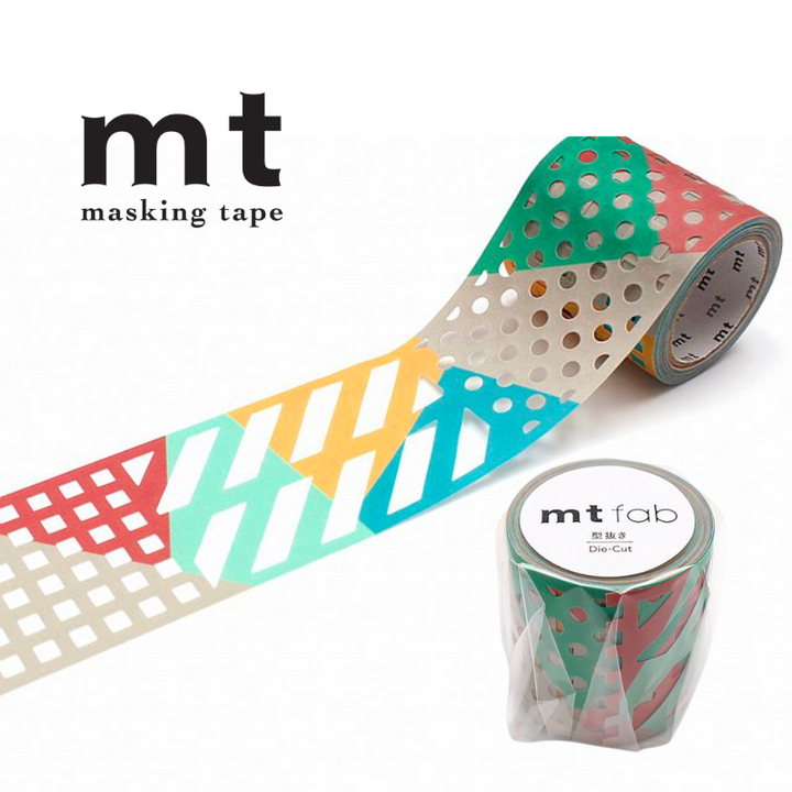 MT Fab Washi Tape in Color &amp; Pattern Block — MT Tape washi tape — decorative Japanese paper tape for journaling and craft, at Cityluxe Singapore