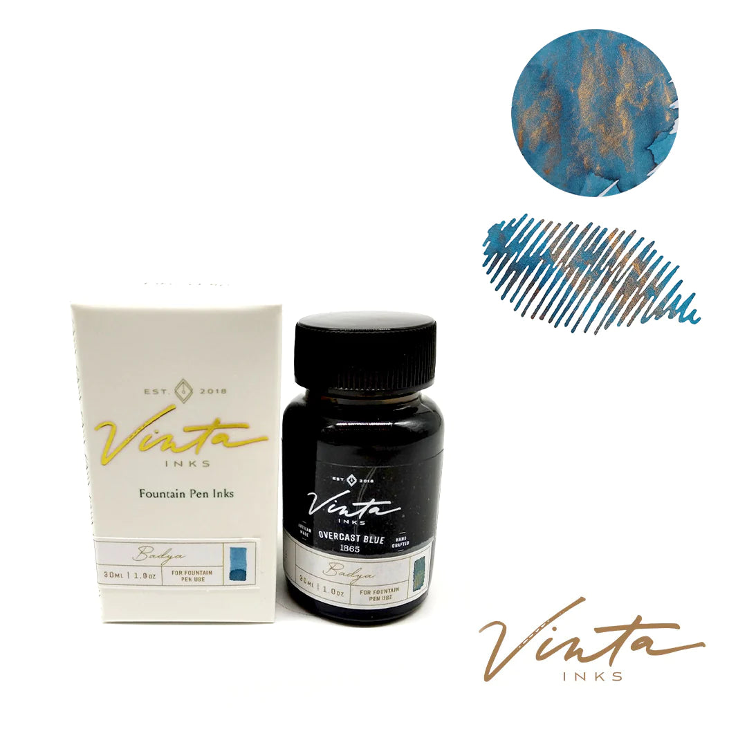 Vinta Inks Hello Rain 30ml Bottled Ink - Overcast Blue [Badya 1865]