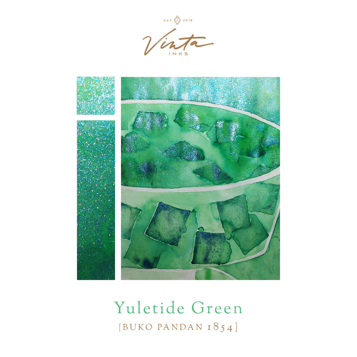 Vinta Inks Holiday Collection 30ml Bottled Ink - Yuletide Green (Buko Pandan 1854)