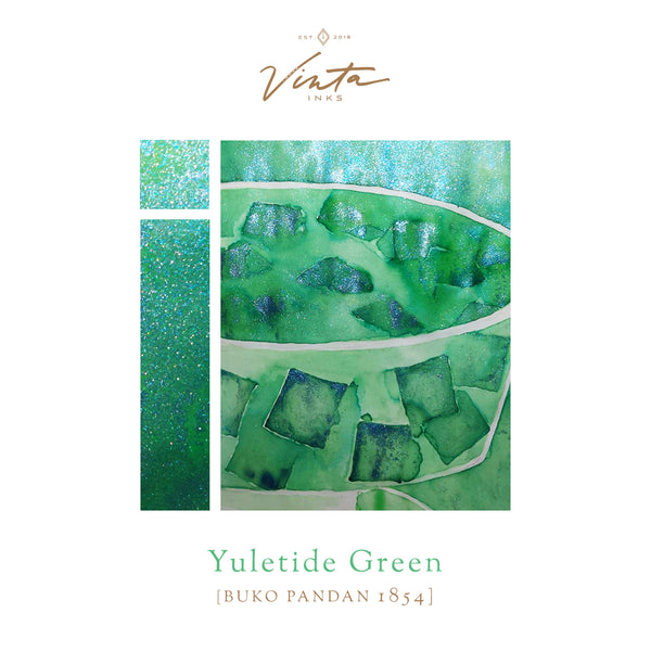 이미지를 갤러리 뷰어에 로드 , Vinta Inks Holiday Collection 30ml Bottled Ink - Yuletide Green (Buko Pandan 1854)
